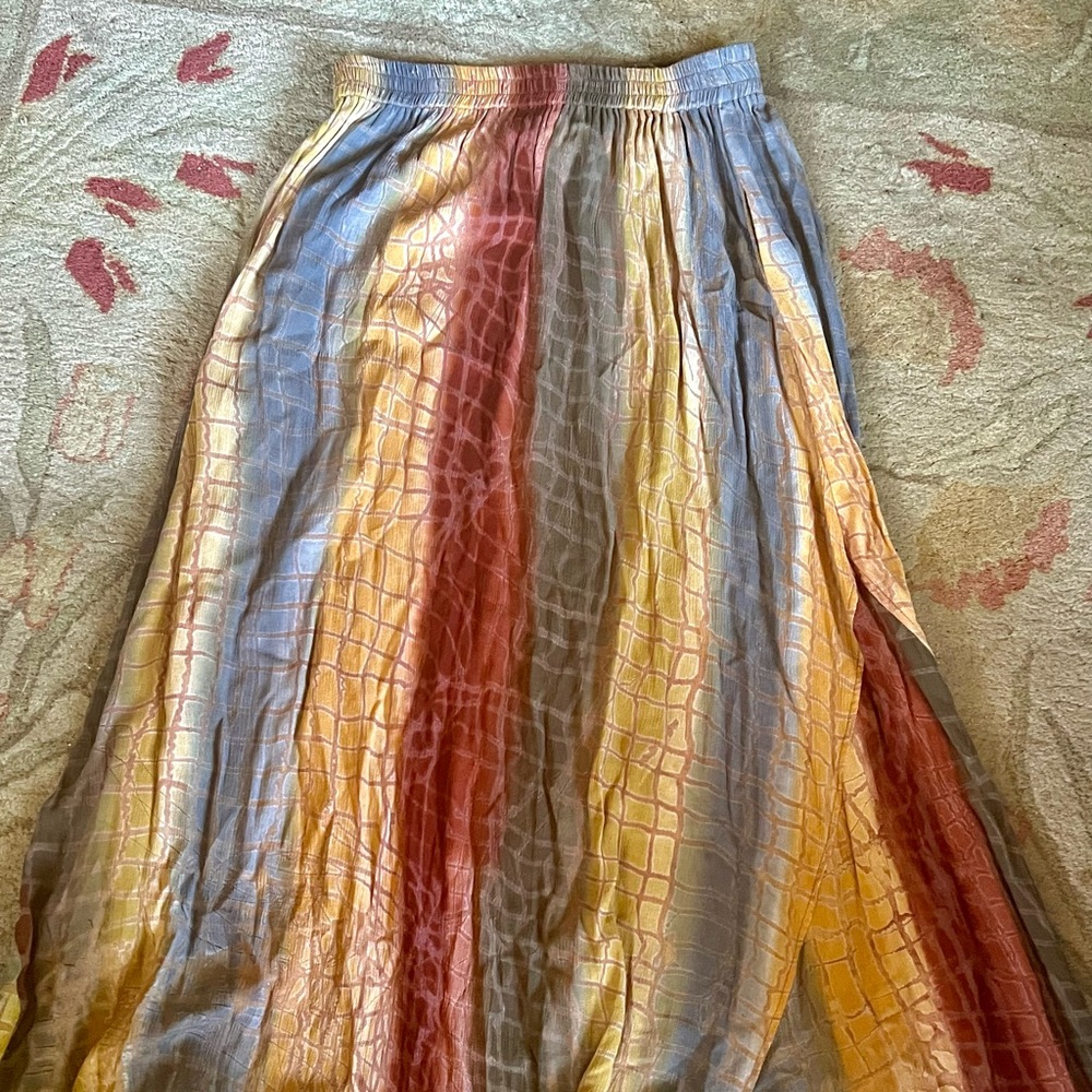 Flowing Skirt in Earth Tones by Tienda Ho
